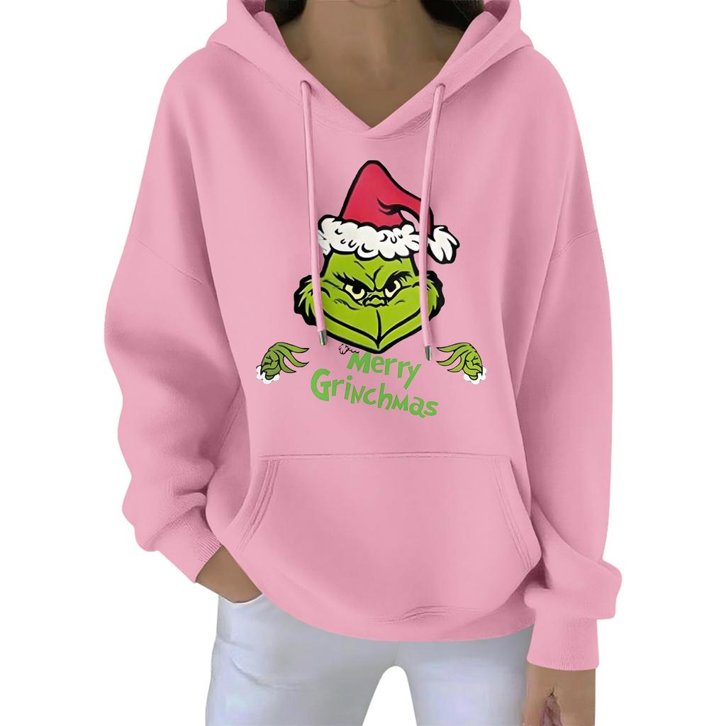 Women's Christmas  Hoodie Funny Cute Christmas Holiday Sweatshirt Pullover