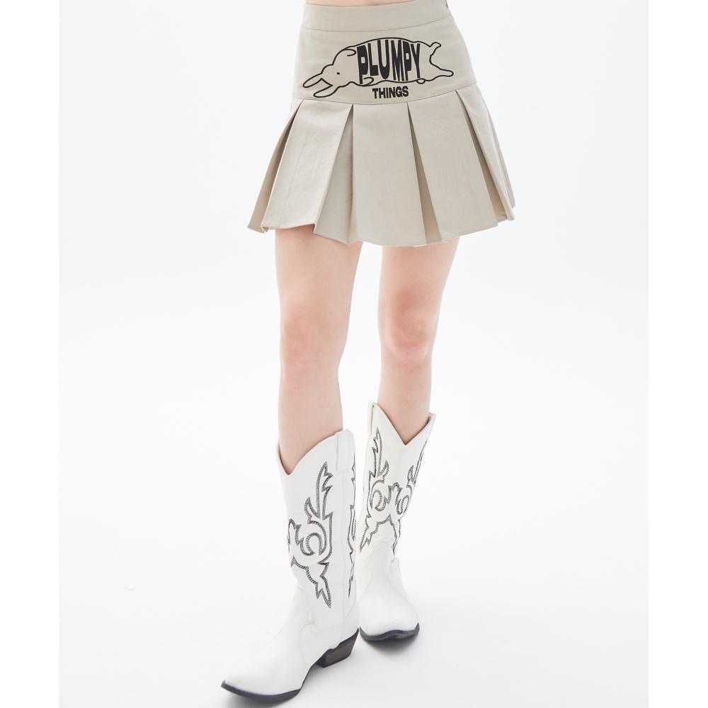 

ЮБКА LUV IS TRUE PY СО СКЛАДКАМИБЕЖЕВЫЙ