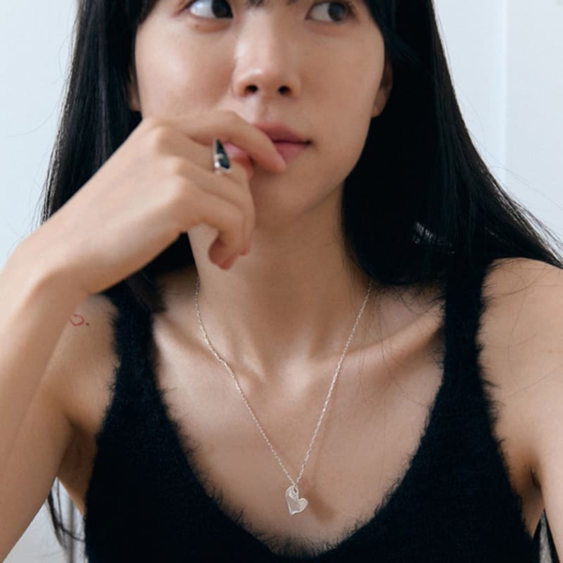 goyu HEART FOR ME NECKLACE (SILVER)