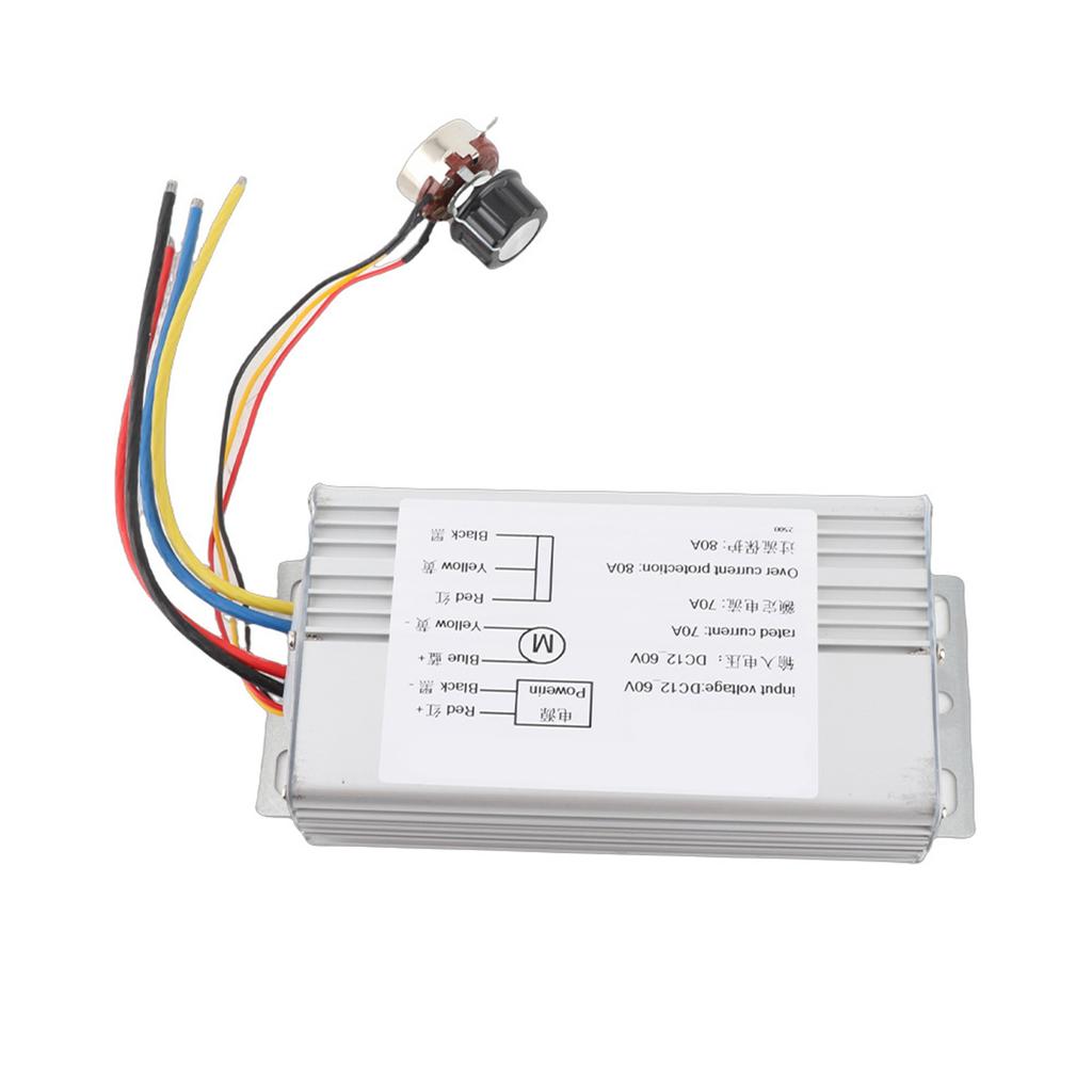 Regolatore di Velocità del Motore PWM CC 12V‑60V 70A Regolatore di Controllo di Azionamento Regolabile