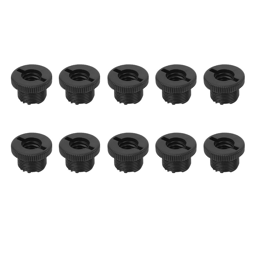 10 PCS Plastic Shock Proof 5 8  Male to 3 8  Female Screw Thread Adapter for Microphone Stand