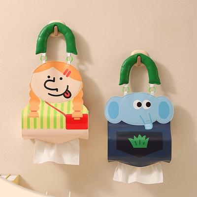 PU Leather Hanging Tissue Bag Top Handle Waterproof Hanging Napkin Dispenser Oil Proof Space Saving Wall Hanging Tissue Holder