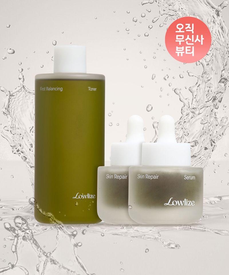[Hydration Cica Intensive/3-Piece Set][Toner 1 + Serum 2] First Balancing Toner 400ML + Skin Repair Serum 30ML