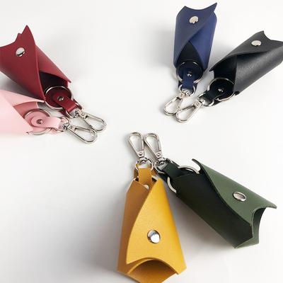 Pu Leather Trench Coat Shape Multifunctional Handmade Car Key Bag Multi-color DIY Pendant Keychain