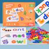Wooden Alphabet Learning Cards For Kids Educational Toy With Diy Word Puzzle For Early Education