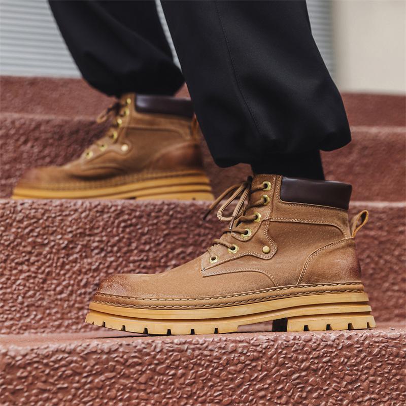 Martin boots men's autumn British style retro summer tooling big head leather boots purchase and pay high-top paratrooper boots 26223-J