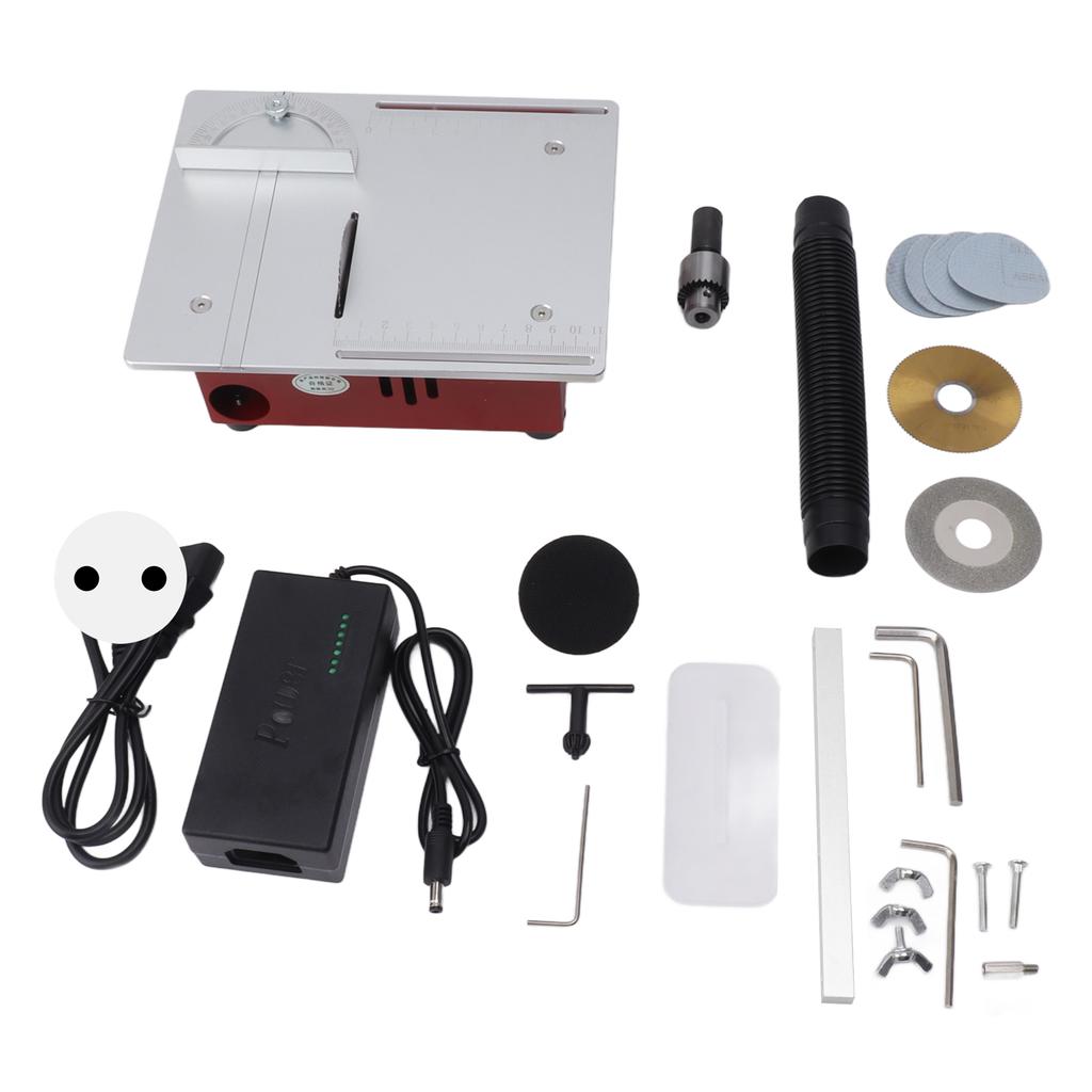 96W Multifunctional Table Saws Woodworking Desktop Cutting Tool Mini Household Table Saw for DIY Handmade Crafts