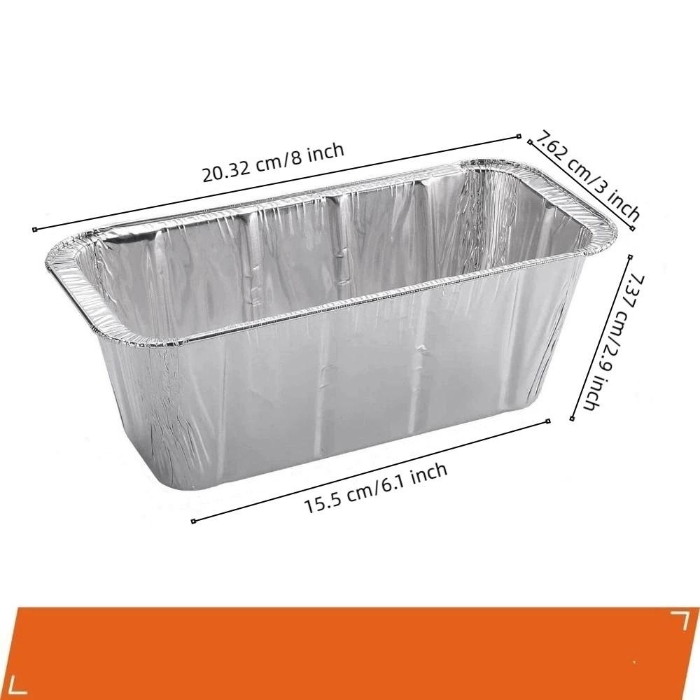 30/50Pcs Heavy Duty Grease Tray Liner Aluminum Drip Pans Disposable Aluminum Foil Box  Kitchen Prep