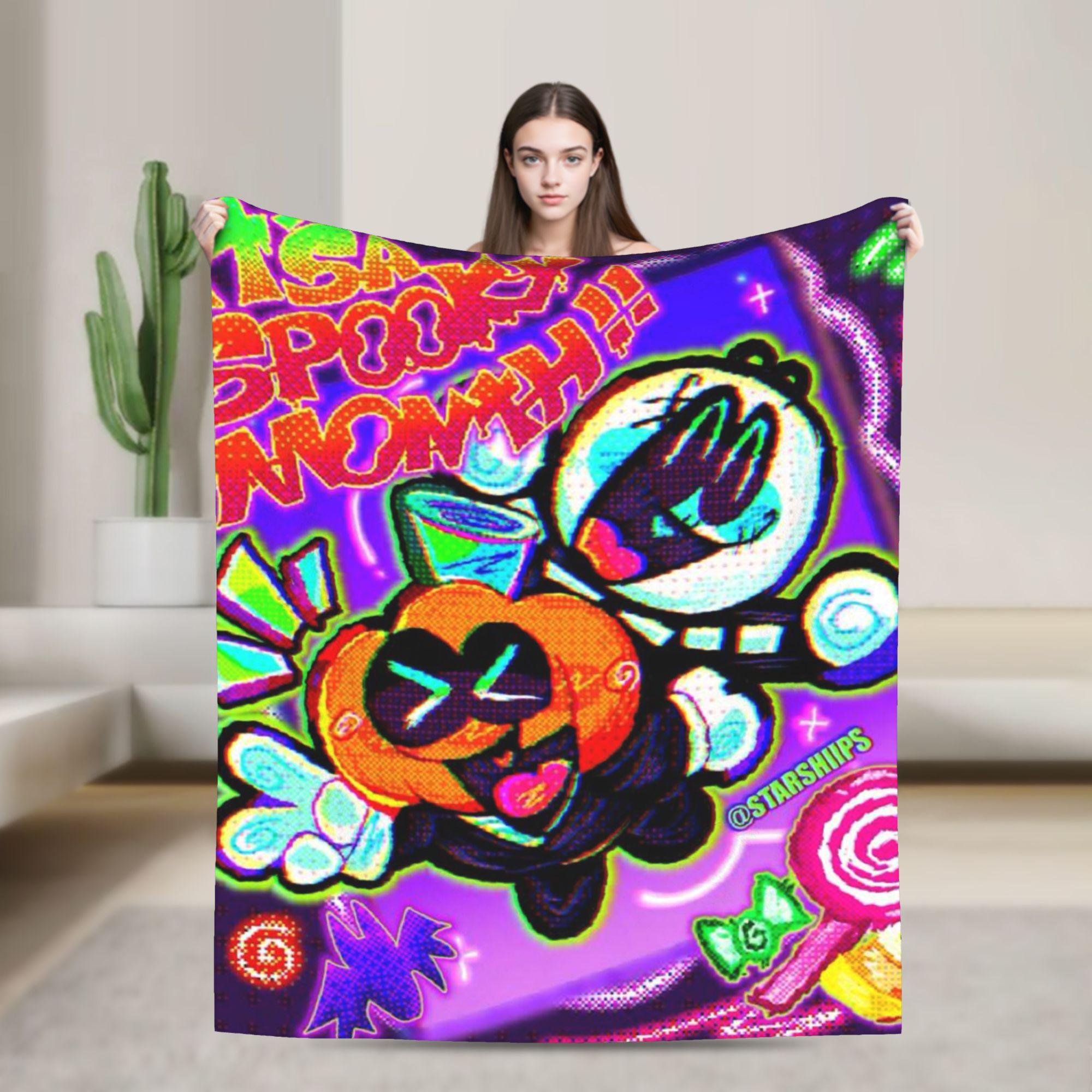 Spooky Month Blanket Quality Super Soft  Bedding Throws Winter Travel Bedroom Print Bedspread 30x40in