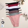 FINETOO 4 Pezzi Mutandine da Donna in Cotone Sexy Anello Metallico in Vita Biancheria Intima Mutandine Traspiranti Lisce Slip Morbidi da Donna Lingerie Comfort