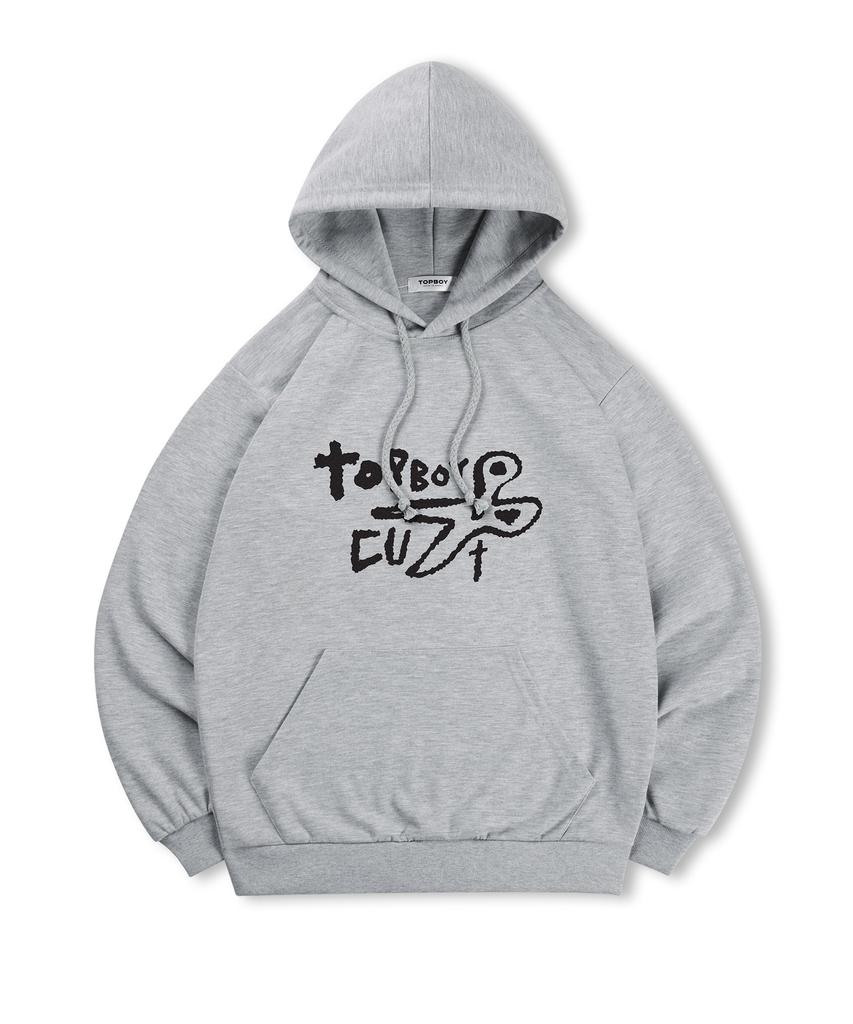 Top Boy [Non-Fleece Or Fleece-Lined] Caesars Print Hooded Sweatshirt (Type B)