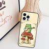 Cottagecore Frog Aesthetic Phone Case For iPhone 16 Pro Max 14 13 12 11 15 17 Pro Max Mini 15 16 Plus 16e Back Cover