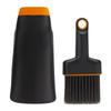Double-Sided Scoop Brush Dustpan Indoor Gardening Soil Transfer Durable Long Handle Brush Easy Storage Compact Design