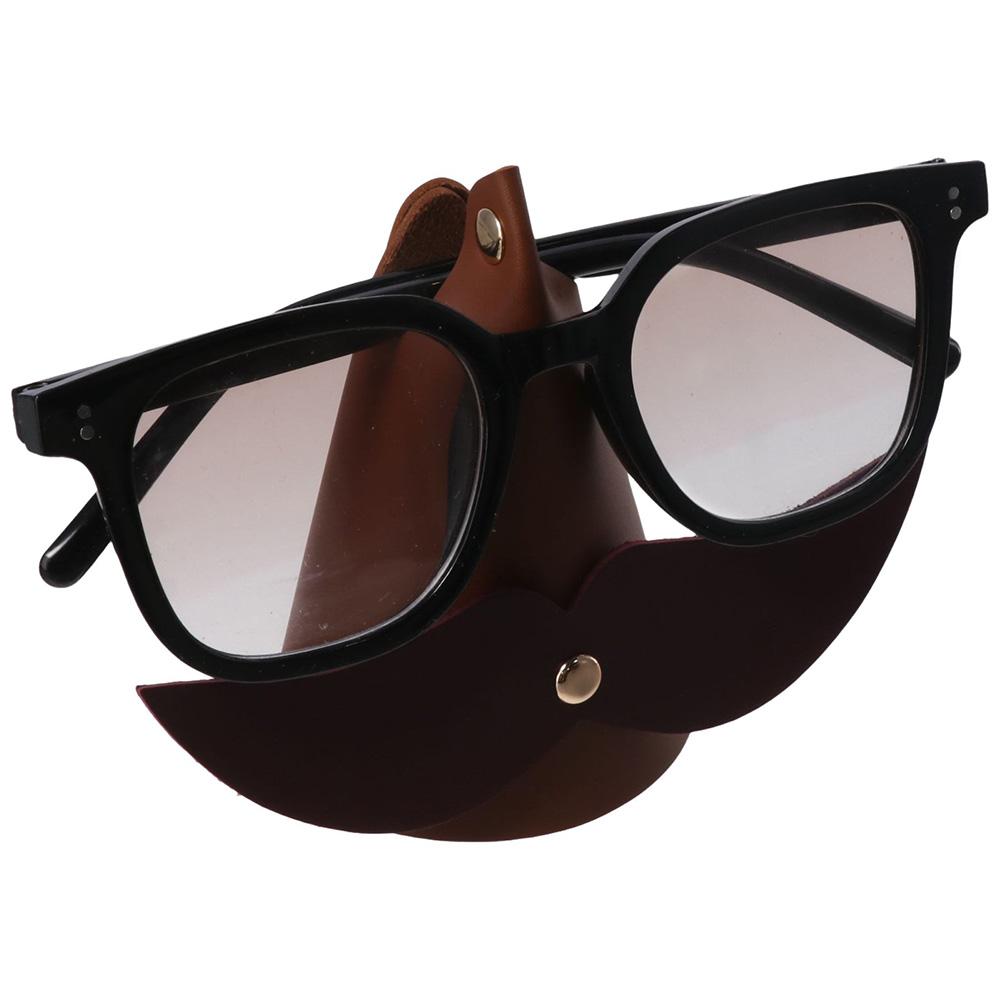 

Brown Glasses Storage Rack Beard Shaped Desktop Decoration Easy to Clean Sunglasses Holder Glasses