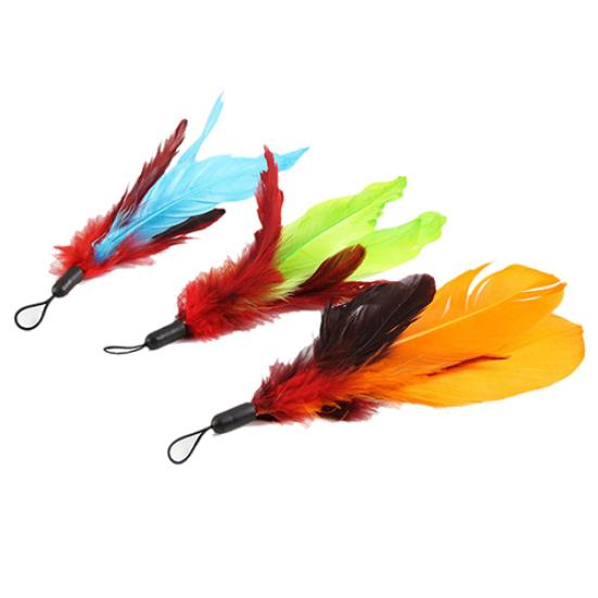 9 Pcs Multi Piece Replacement Feather Teaser Kitten Toy Interactive for Cats Wand
