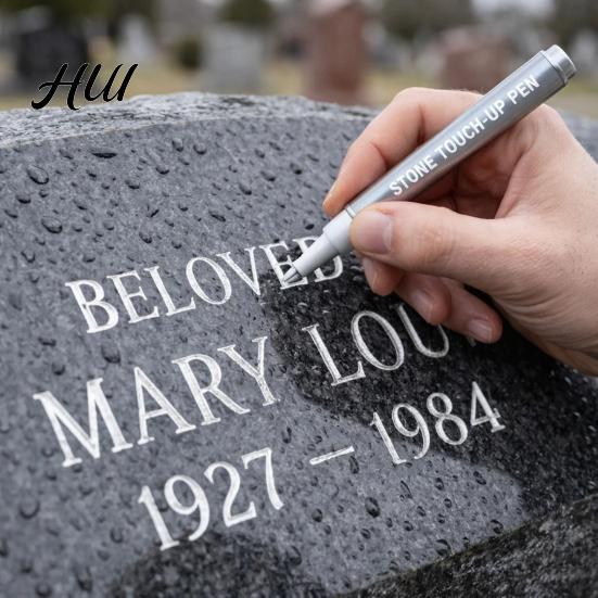 Outdoor Memorial Marker Tombstone Pen with Precision Tip Waterproof Fade-Resistant Fast-Drying Monument Lettering UV Resistant for Inscriptions