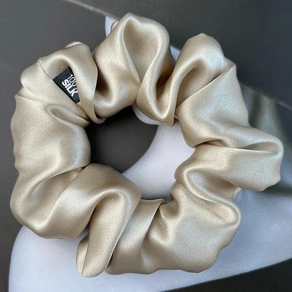 100% Seta di Gelso Elastici per Capelli Elastici per Capelli Elastici Grandi Corde Elastiche Portacoda di Cavallo per Donne Ragazze 19 Momme