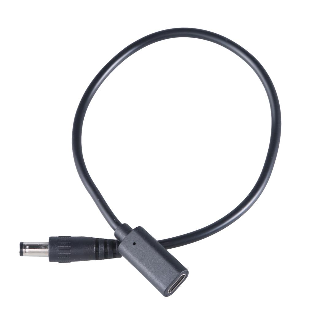 USB C To 5.5x2.5mm Power Cable Female To Male Connectors Adapter Cord for Laptops Monitors Routers Supports Up To 3A