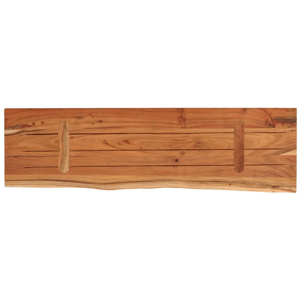 Wall Shelf 40 x 20 x 2.5 cm Rectangular Solid Acacia Wood with Natural Edge
