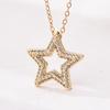 Trendy Multicolor Star Zincon Pendant Necklace For Women Stainless Steel Chain Choker Vintage Necklace Female Daily Jewelry Gift
