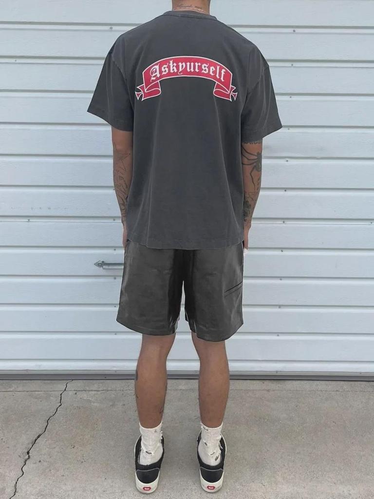 ASK ASKYURSELF Logo Printed Cotton Double Yarn T-Shirt