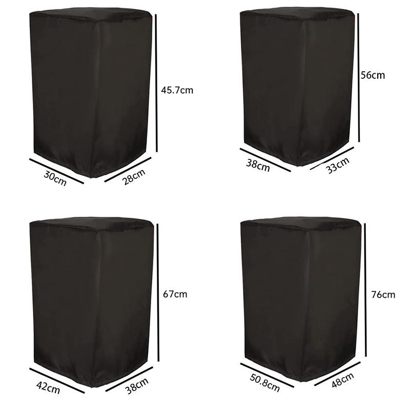 Oxford Cloth Speaker Dust Cover Multimedia Metal Audio Cover Dust and Waterproof Protective Cover 210D Black Silver Oxford Cloth