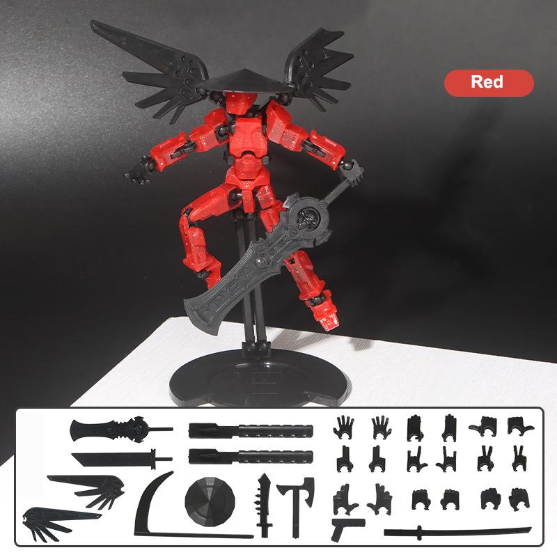

Third Generation Wing Joint Movable Dolls Transformable Robots 3D Printed Assembly Doll Toys Children s Educational Toys Gifts красный