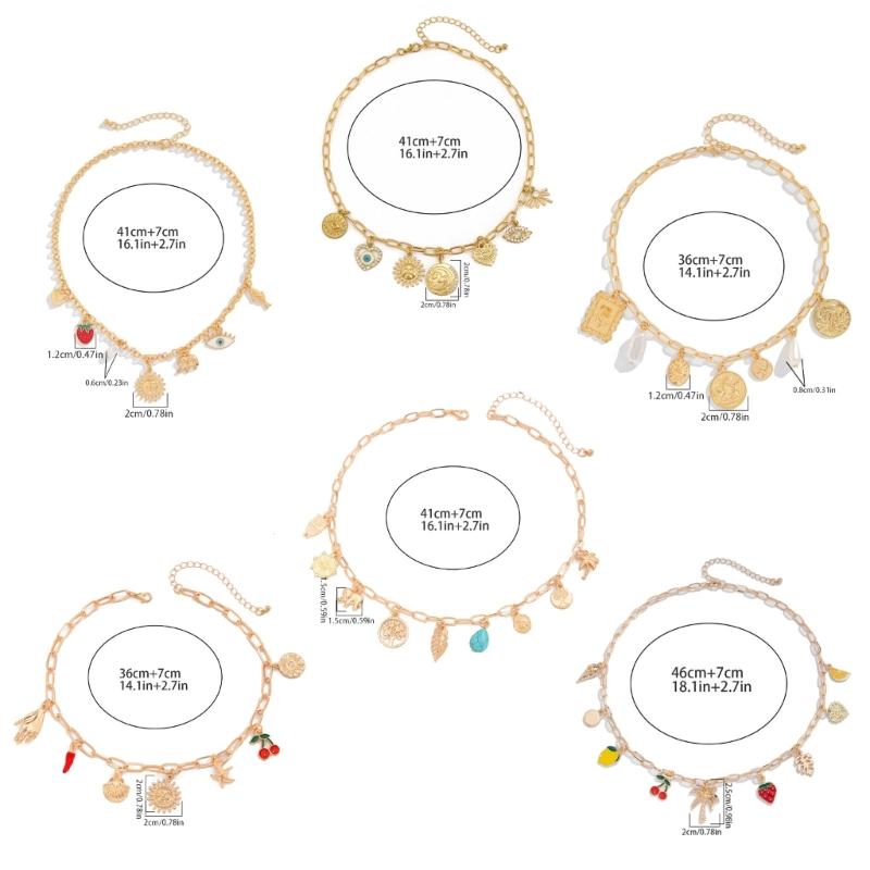 Stylish Gold Crosses Necklace for Women with Seashells Charm Decoration for Beach and Summer Fashion Statement Pieces