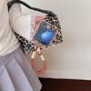 Leopard Print Leather Phone Case for Samsung Galaxy Z Flip 6 5 4 3 Flip6 Flip5 Flip4 Flip3 5G Wrist Strap Protective Cover