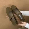 Fashion Soft Footwear Shallow Women Flats Lolita Shoes Casual Female Square Toe Fashion Buckle Strap Ladies Mary Janes Flats Shoes