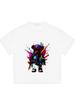 Black T Shirt with Colorful Bear Graphic Print for Casual Wear