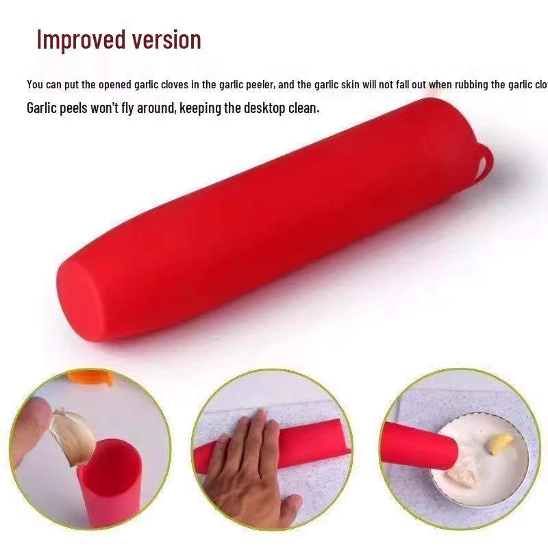 Automatic Silicone Garlic Peeler - Household Kitchen Gadget for Effortless Clove Skin Removal