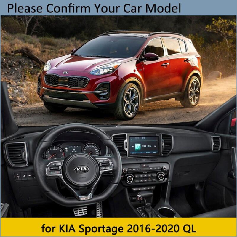 Armaturenbrettabdeckung Schutzpolster für Sportage 2016 2017 2018 2019 2020 QL Autozubehör Armaturenbrett Sonnenschutz Anti-UV-Teppich
