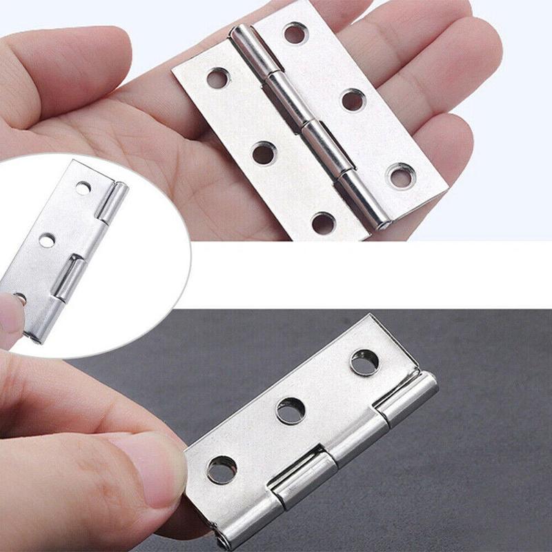 5/10PCS 2 Inch Stainless Steel Door Hinges Cabinet Doors Windows Wooden Box Flat Hinge Home Furniture Hardware Accessories