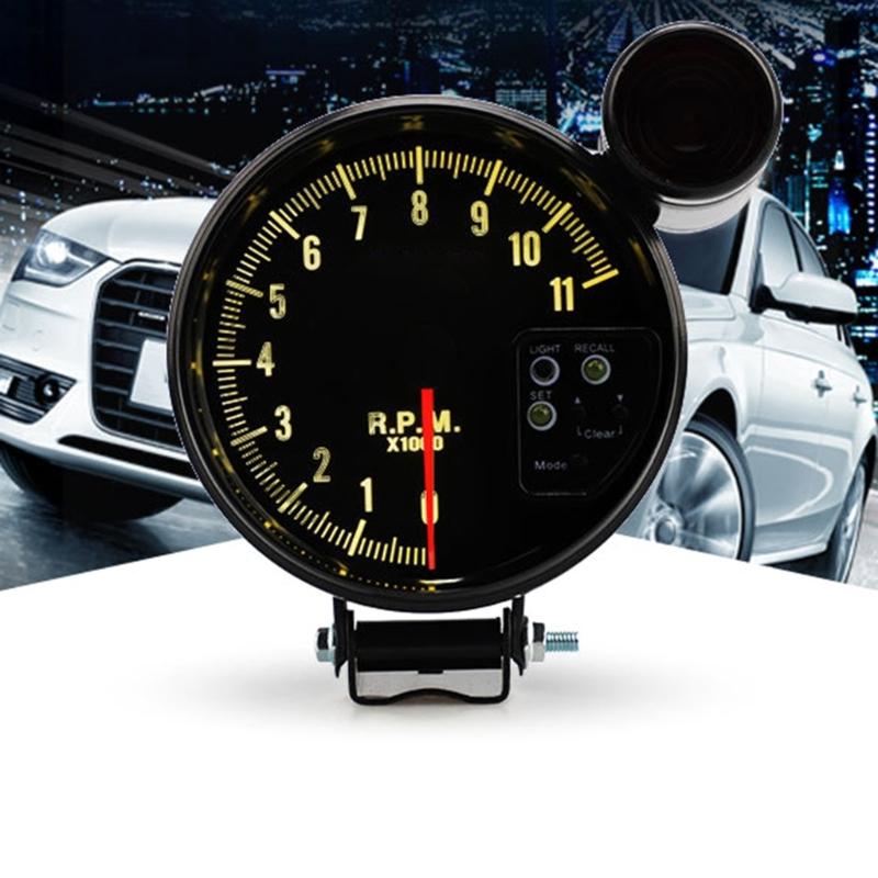 Car 12V 127mm 5" 7 Colors Universal Automobile Tachometer Gauges Meter Led For 4 6 8 Cylinders Vehicles