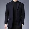Terno Masculino de Lã Cor Sólida com Lapela - Outono/Inverno 2023 Business Casual