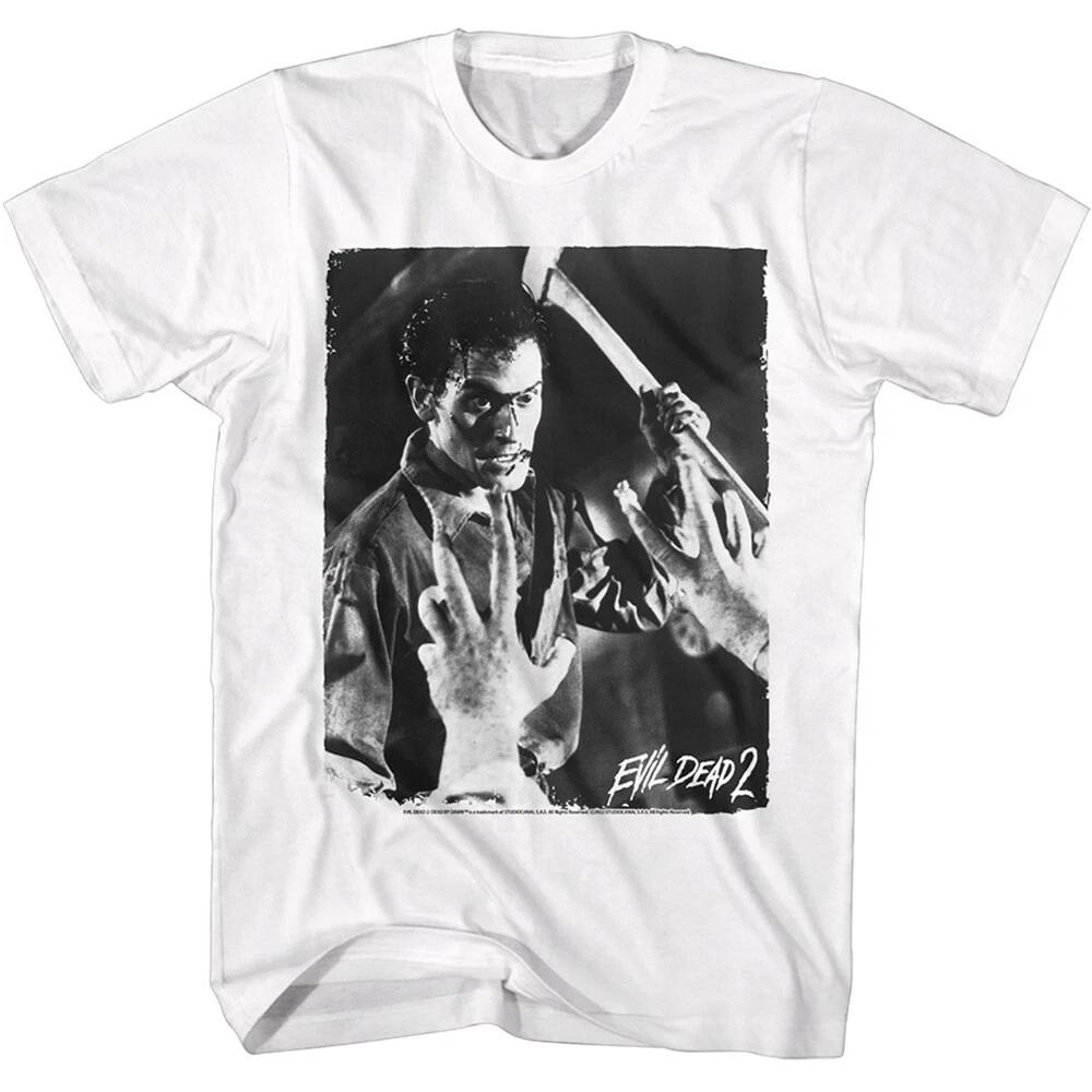 The Evil Dead 2 Movie Ash Williams With Axe Killing It Men s T Shirt L