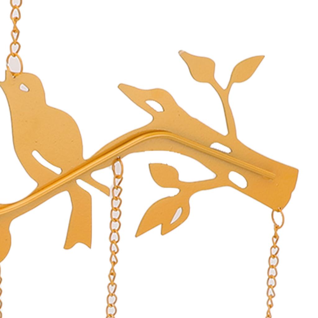 Bird Bell Outdoor Decoration Iron Elegant Look Handmade Craft Bird Bell Hanging Decor for Garden Courtyard Balcony