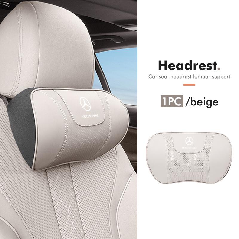 Car Head Pillow Memory Foam Headrest Waist Cushion Protector For Benz W202 W212 W126 W140 W168 W177 CLS GLE GLC GLS CLA NOQRS1