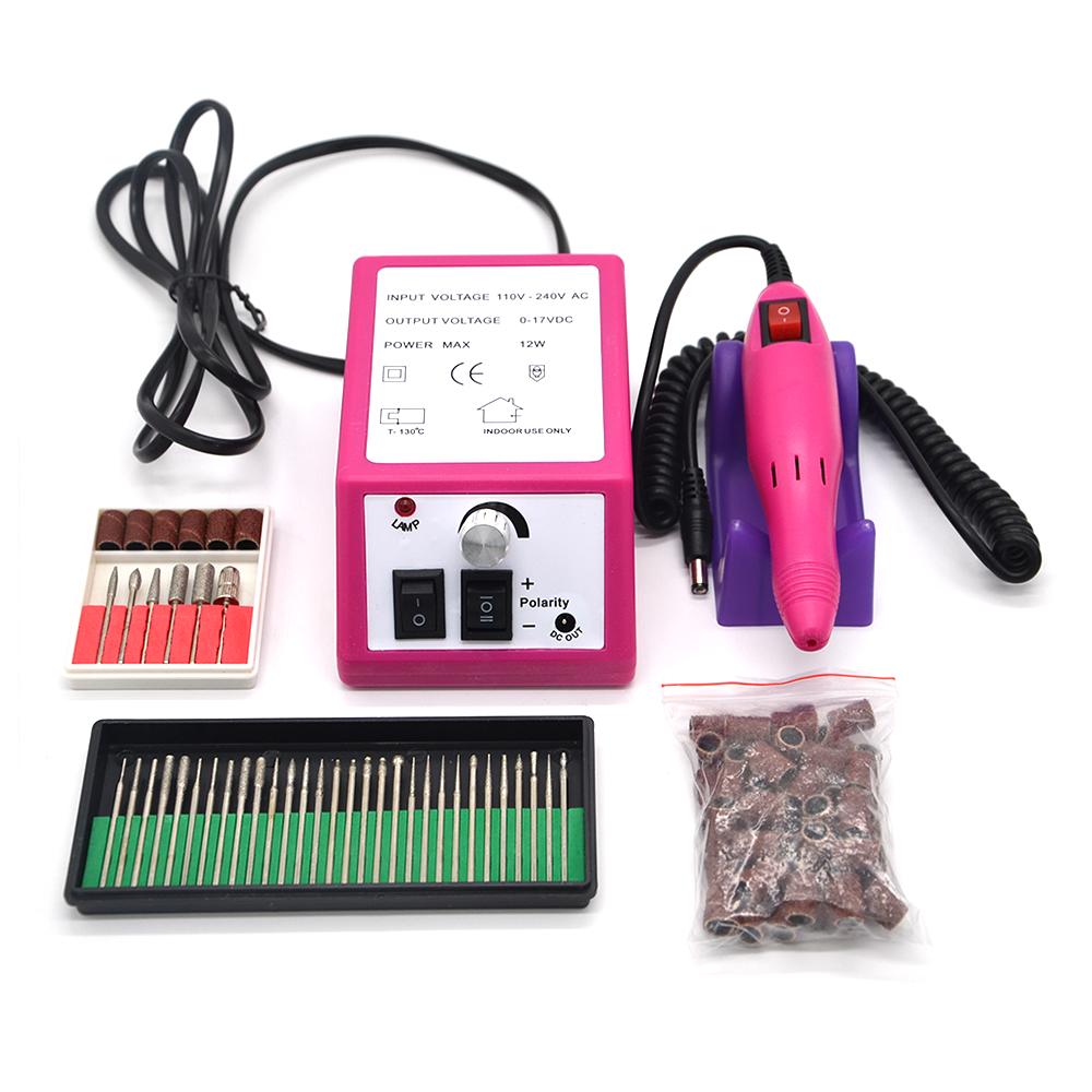 Electric Nail Art File Drill Manicure Polisher Machine Pedicure Care Sander Grinder Salon Kit