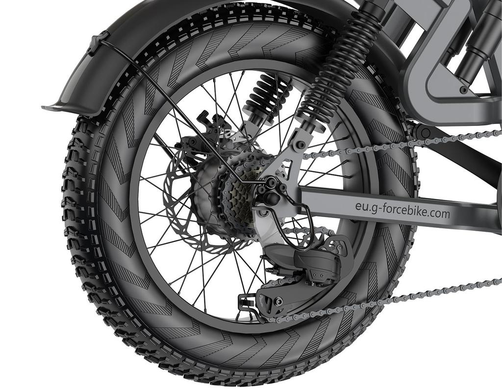 Bici Elettrica Full Suspension G-FORCE RS, Batteria Rimovibile 48V 15Ah