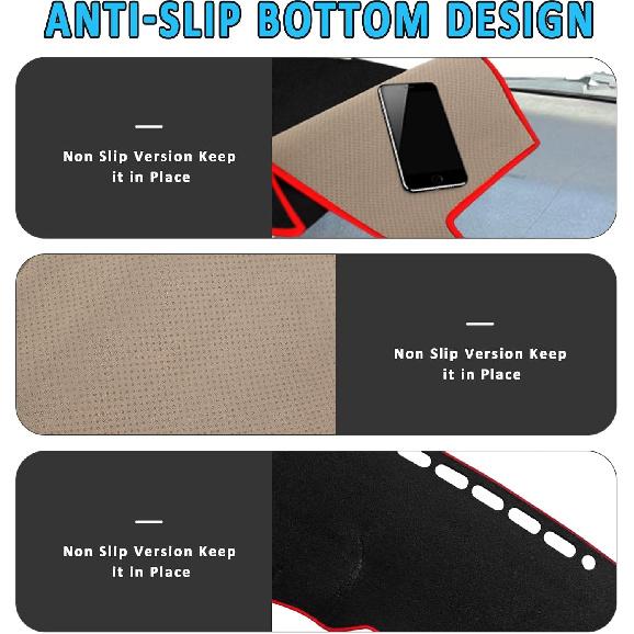 For Toyota Corolla Accessories -   2024 2025 Dash Cover, Dashboard Cover Mat For Corolla -2025 Non-Slip Sunshield Protector Dash Cover Mat, Red Edge