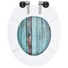 Toilet Seats Wc Toilet Seat With Soft Close Lid Mdf Old Wood Design