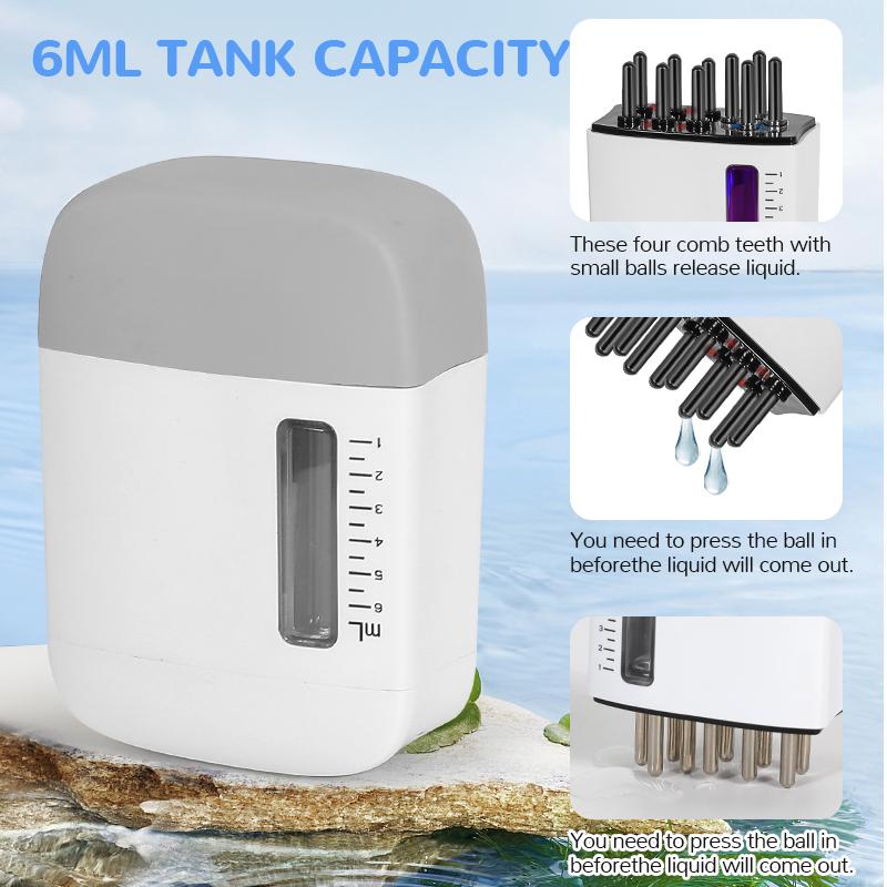 Smart Scalp Massager with Red/Blue Liquid Infusion Comb for Hair Growth, Dandruff Treatment & Portable Roller Head Design