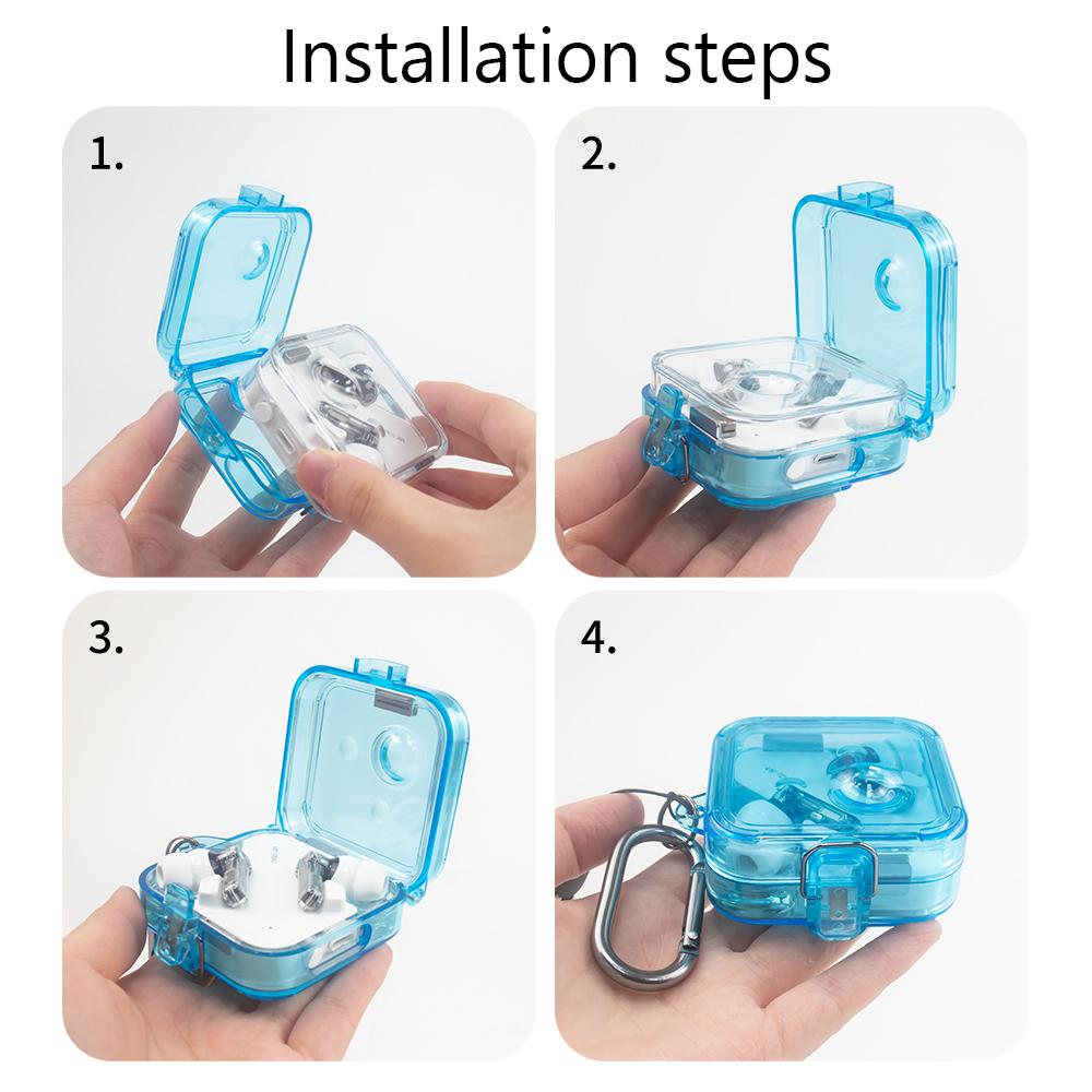 Krabice na PC sluchátka Průhledná bonbónová barva Kryt na bezdrátová sluchátka s poutkem Vodotěsná Ochrana proti pádu pro Nothing Ear 2