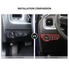 Headlight Switch Button Trim For Dodge Challenger Charger 15-19 Red Carbon Fiber