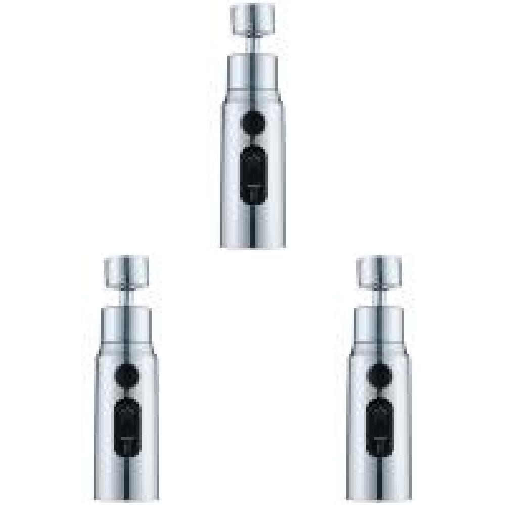 

360 Degree Rotatable Faucet Extender Anti Splash Faucet Aerator (Silver)