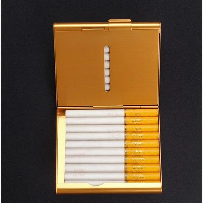 1 Pcs Ultra-thin Clamshell Cigarette Case Aluminum Alloy Creative Mens Personalized Cigarette Case