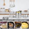 Oil Strainer Pot 304 Stainless Steel Oil Filter Large Capacity Ergonomic Handle Grease Container With Strainer Oil Storage Can