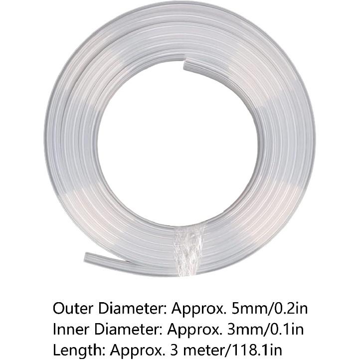 Ink Tubing UV Printer Flexible Tube Replacement 5 X 3mm Ink Pipe 6 Lines Ink Tube Inkjet Printer Ink Tube HTPE Resin 3 Meter (Transparent)